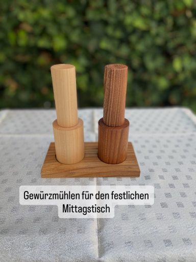 Tischset Gewürzmühlen Ahorn/Ulme