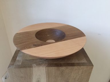 Gedrechselte Schale Eiche/Ahorn